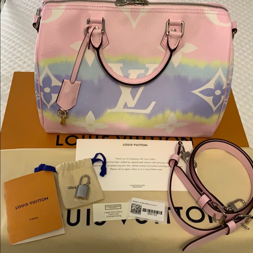 LV monogram Escale speedy Bandouliere 30 Pastel